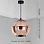 preiswerte Globusdesign-LED Pendelleuchte Roségold Kugeldesign Kücheninselleuchte 15cm 20cm 25cm Einzeldesign Metall elektroplattiert modernes Esszimmer Wohnzimmer 110-120V 220-240V