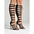 voordelige Gladiator Sandalen-Zwarte gladiatorhakken voor dames - sexy schoenen voor het nachtleven, feestjes en clubs.