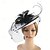billige Fascinatorer-fascinators Bomuld Bryllup Fødselsdag Elegant Årgang Med Fjer Tyl Medaljon Hovedbeklædning