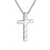 ieftine Accesorii-Colier bărbătesc din oțel inoxidabil cu pandantiv cruce, bijuterii religioase multicolore, lanț creștin minimalist pentru aniversarea a 250 de ani de la SUA, Ziua Independenței, ținută casual, stil de călătorie și vacanță