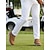 preiswerte Herren Golfschuhe-Weiße und hellbraune Herren-Golfschuhe, Obermaterial aus Leder, leichte Dämpfung, rutschfeste Sohle, ideal für Golfplatz und Outdoor-Aktivitäten