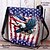 billige tilbehør-Dame crossbody-taske i polyester, justerbar rem, trykt med ørn og amerikansk flag, perfekt til USA's 250-års jubilæum, uafhængighedsdag og hverdagsbrug