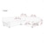 abordables Housse de fauteuil inclinable-Housses de canapé d'angle imperméables bordeaux housse de canapé en forme de L housse de canapé en jacquard extensible doux épais en forme de U ensemble de housses de protection universelles