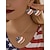 baratos Acessórios-Conjunto de colar e brincos femininos em liga metálica, com diversos designs de coração e estrela, joias patrióticas, perfeitas para o 250º aniversário dos EUA, Dia da Independência e para uso casual no dia a dia.