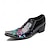 baratos Mocassins de couro premium-Mocassins masculinos de couro preto com bordado floral – calçado de alta qualidade para casamentos e jantares formais.