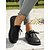 baratos Sapatos Oxford de mulher-Sapatilhas femininas marrons de couro com amarração e modelagem ampla – calçados macios e confortáveis para caminhada, com sola flexível antiderrapante, ideais para o dia a dia, viagens e uso