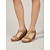 voordelige Sleehaksandalen-Khaki sleehak sandalen voor dames – open teensandalen met plateauhak voor de zomer, dagelijks gebruik en vakantie.