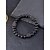billige Ferie tilbehør-Herrearmbånd med vulkanske stenperler, to modeller, matsorte lavaperler, trendy, afslappet smykke, perfekt til daglig brug og ferierejser