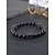 billige Ferie tilbehør-Herrearmbånd med vulkanske stenperler, to modeller, matsorte lavaperler, trendy, afslappet smykke, perfekt til daglig brug og ferierejser
