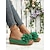 baratos Chinelos de slide-Sandálias femininas verdes de plataforma com detalhe de flor – calçado de verão confortável e aberto na frente, ideal para uso casual, diário e no jardim.