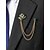 abordables Mariage ACC-Broche de revers pour homme en alliage, ornée d'une rose et d'une chaînette, accessoire de costume pour mariage et soirée, disponible en plusieurs couleurs, élégante broche florale pour occasions formelles.
