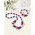abordables Accesorios-Conjunto de collar y pulsera patrióticos de acrílico para mujer, joyería de cuentas rojas, blancas y azules de varios estilos para la celebración del 250 aniversario de Estados Unidos, el Día de la Independencia y para uso diario informal.