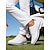 preiswerte Herren Golfschuhe-Weiße und hellbraune Herren-Golfschuhe, Obermaterial aus Leder, leichte Dämpfung, rutschfeste Sohle, ideal für Golfplatz und Outdoor-Aktivitäten