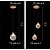 abordables Luces de isla-Lámpara colgante LED Luminarias de cocina Techo LED Moderna Lámpara colgante dorada Mini lámpara colgante de cristal en forma de lágrima para isla de cocina dormitorio pasillo entrada (1 paquete)