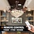 cheap Crystal Chandeliers-42" Modern Crystal Chandelier Ceiling Fan LED Light Retractable Blades with Remote