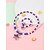 abordables Accesorios-Conjunto de collar y pulsera patrióticos de acrílico para mujer, joyería de cuentas rojas, blancas y azules de varios estilos para la celebración del 250 aniversario de Estados Unidos, el Día de la Independencia y para uso diario informal.