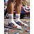 cheap Men Shoes-Men's Patriotic Sneakers - Star-Stripe Flag Printed Design for Parades, 4th of July, USA Anniversary and Casual Celebrations