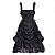 preiswerte Kleid-Gotisch Viktorianisch 19. Jahrhundert Tee-Länge Kleid Hexe Edelfrau Korsett Tailliert und ausgestellt Quadrathals Kostüm Damen Halloween Karneval Party Maskerade Retro-Mottoparty Erwachsene Kleid