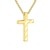 ieftine Accesorii-Colier bărbătesc din oțel inoxidabil cu pandantiv cruce, bijuterii religioase multicolore, lanț creștin minimalist pentru aniversarea a 250 de ani de la SUA, Ziua Independenței, ținută casual, stil de călătorie și vacanță