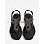 ieftine Femei-Sandale elegante negre cu bijuterii pentru femei - șlapi eleganți cu bareta în T și strasuri albastre cu cristale &amp;curea elastică la spate pentru vacanțe la piscină, plajă de vară &amp;ținute de stațiune