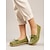 abordables Sandalias planas de mujer-Mocasines de cuero para mujer: zapatos casuales suaves y transpirables para uso diario, caminatas, viajes y oficina.