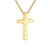 ieftine Accesorii-Colier bărbătesc din oțel inoxidabil cu pandantiv cruce, bijuterii religioase multicolore, lanț creștin minimalist pentru aniversarea a 250 de ani de la SUA, Ziua Independenței, ținută casual, stil de călătorie și vacanță