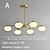 economico Modello sputnik-Lampadario Sputnik a 6/8 luci con globo dorato, lampadario a sospensione moderno di metà secolo, lampadario in ottone spazzolato, lampadario a sospensione con sfera in vetro bianco latte da soffitto