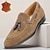 baratos Mocassins de couro premium-Homens Clássico Casual Couro Camurça Couro de grão integral italiano Antiderrapante Mocassim Marron Verão Primavera Todas as Estações