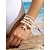 preiswerte Urlaubszubehör-Set mehrlagiger Armbänder im Boho-Stil für Damen, aus Legierung und Harz, mit Seestern- und Muschelanhängern, perfekt für Strandurlaub und lässigen Alltag.
