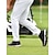 preiswerte Herren Golfschuhe-Weiße und hellbraune Herren-Golfschuhe, Obermaterial aus Leder, leichte Dämpfung, rutschfeste Sohle, ideal für Golfplatz und Outdoor-Aktivitäten