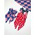abordables Accessoires-Pince à cheveux patriotique en polyester pour femme, grande barrette à nœud imprimé drapeau multicolore pour le 250e anniversaire des États-Unis, la fête de l'indépendance, une tenue décontractée, un voyage ou des vacances.