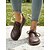 baratos Sapatos Oxford de mulher-Sapatilhas femininas marrons de couro com amarração e modelagem ampla – calçados macios e confortáveis para caminhada, com sola flexível antiderrapante, ideais para o dia a dia, viagens e uso