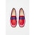 cheap Women's Slip-Ons &amp; Loafers-Women's Color-Block Penny Loafers - Stylish Navy, Pink &amp; Red Genuine Leather Flats for Daily Office Work, Casual Campus Wear &amp; Chic Street Style