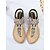 cheap Women-Women's Embellished Flat T-Strap Sandals - Elegant Resort Evening Shoes for Vacation Dinners