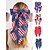 abordables Accessoires-Pince à cheveux patriotique en polyester pour femme, grande barrette à nœud imprimé drapeau multicolore pour le 250e anniversaire des États-Unis, la fête de l'indépendance, une tenue décontractée, un voyage ou des vacances.