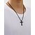 ieftine Accesorii-Colier bărbătesc din oțel inoxidabil cu pandantiv cruce, bijuterii religioase multicolore, lanț creștin minimalist pentru aniversarea a 250 de ani de la SUA, Ziua Independenței, ținută casual, stil de călătorie și vacanță