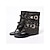 economico Stivali alla caviglia-Sandali gladiatore da donna verde scuro dal design audace - infradito basse in stile bohémien con cinturini alla caviglia con fibbie multiple, ideali per festival musicali e concerti all'aperto.
