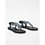 ieftine Femei-Sandale elegante negre cu bijuterii pentru femei - șlapi eleganți cu bareta în T și strasuri albastre cu cristale &amp;curea elastică la spate pentru vacanțe la piscină, plajă de vară &amp;ținute de stațiune