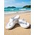 abordables Sandalias deslizantes-Chanclas de playa blancas para mujer: chanclas ligeras e impermeables con soporte ergonómico para el arco del pie para vacaciones de verano y escapadas a islas tropicales. &amp;comodidad diaria