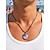 economico Accessori-Collana con ciondolo a forma di bandiera americana da uomo, realizzata in lega e acrilico, in stile patriottico, perfetta per il 250° anniversario degli Stati Uniti, il giorno dell'indipendenza, per attività all'aperto, casual e per l'uso quotidiano.