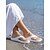 abordables Sandalias deslizantes-Chanclas de playa blancas para mujer: chanclas ligeras e impermeables con soporte ergonómico para el arco del pie para vacaciones de verano y escapadas a islas tropicales. &amp;comodidad diaria