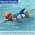 abordables chalecos salvavidas-Chaleco salvavidas de seguridad para perros con diseño de tiburón, chaleco salvavidas para perros con diseño de sirena para nadar con flotabilidad superior y asas de rescate para piscina, playa y