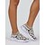 abordables Chaussures pour femmes-Femmes Occasionnel Quotidien Intérieur Talon plat Bout Rond Sportif Occasionnel Confort Tissage Volant Mocassin Léopard bleu marine