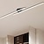 tanie Sputnik Design-Minimalistyczna lampa sufitowa, długa taśma, lampa sufitowa półpłaska, nowoczesne liniowe oświetlenie sufitowe do salonu, sypialni, korytarza, kuchni, ściemnialne za pomocą pilota 110-240 V