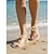 voordelige Platte Sandalen-Elegante abrikooskleurige jelly sandalen voor dames - waterdichte teenslippers met 3D-bloemenversieringen voor strandvakanties en feestjes bij het zwembad. &amp;zomer resortkleding