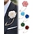 baratos Casamento ACC-Broche de lapela masculino elegante em poliéster com formato de flor – diversas opções de cores, sofisticado e moderno, perfeito para casamentos e festas.
