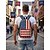 cheap Accessories-Unisex Polyester Printed Backpack, Vintage American Flag Design, Large Capacity, Durable, Ideal for 250th Anniversary, Independence Day, Everyday Travel &amp; Outdoor Use