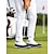 preiswerte Herren Golfschuhe-Weiße und hellbraune Herren-Golfschuhe, Obermaterial aus Leder, leichte Dämpfung, rutschfeste Sohle, ideal für Golfplatz und Outdoor-Aktivitäten