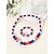 abordables Accesorios-Conjunto de collar y pulsera patrióticos de acrílico para mujer, joyería de cuentas rojas, blancas y azules de varios estilos para la celebración del 250 aniversario de Estados Unidos, el Día de la Independencia y para uso diario informal.