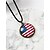 economico Accessori-Collana con ciondolo a forma di bandiera americana da uomo, realizzata in lega e acrilico, in stile patriottico, perfetta per il 250° anniversario degli Stati Uniti, il giorno dell'indipendenza, per attività all'aperto, casual e per l'uso quotidiano.